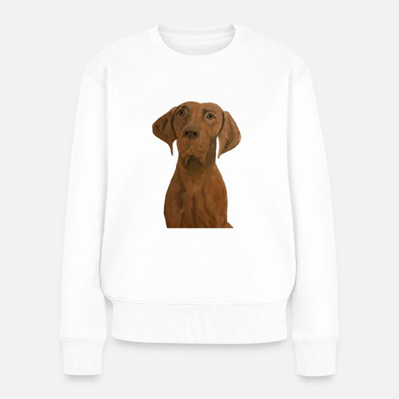 Magyar Vizsla - Frauen Premium Bio Pullover - Weiß