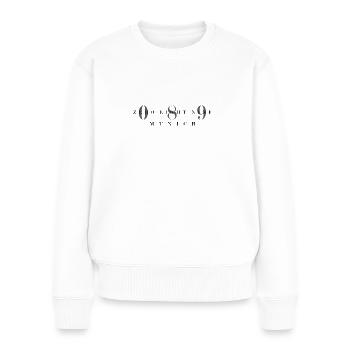 089 munich, München - Frauen Premium Bio Pullover - Weiß - Vorne - Julia (174cm)