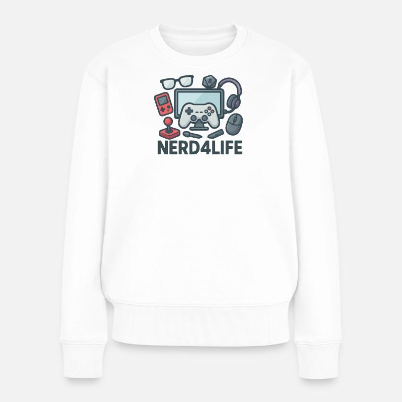 Conception de jeux et de style de vie nerd - Pull Premium bio Femme - blanc