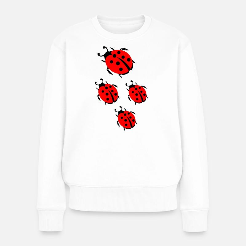 ladybug marienkaefer - Frauen Premium Bio Pullover - Weiß