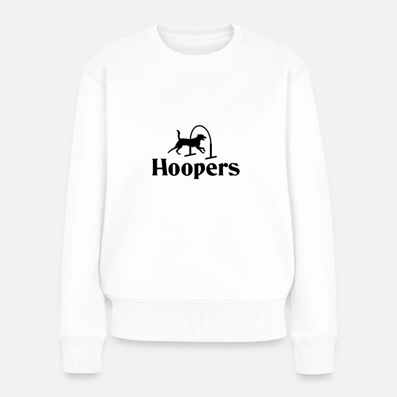 Hoopers ohne Querstrebe Hundesport Nr 4 - Frauen Premium Bio Pullover - Weiß