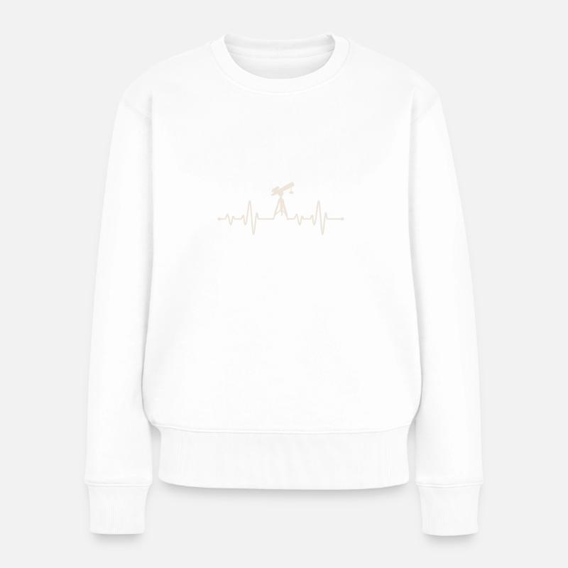 Space Telescope Vintage Science Astronomie Sprüche - Frauen Premium Bio Pullover - Weiß