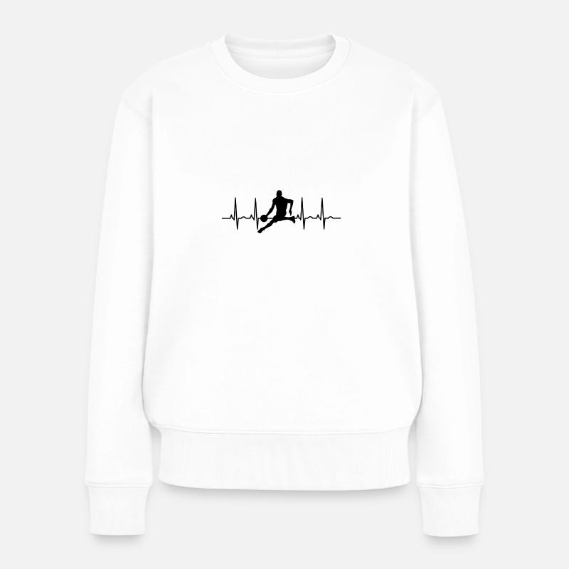 Basket-ball EKG basketteur basketteur - Pull Premium bio Femme - blanc