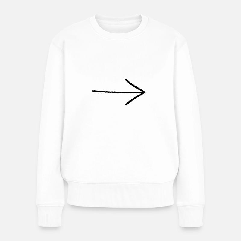 Mirage - arrow - Frauen Premium Bio Pullover - Weiß