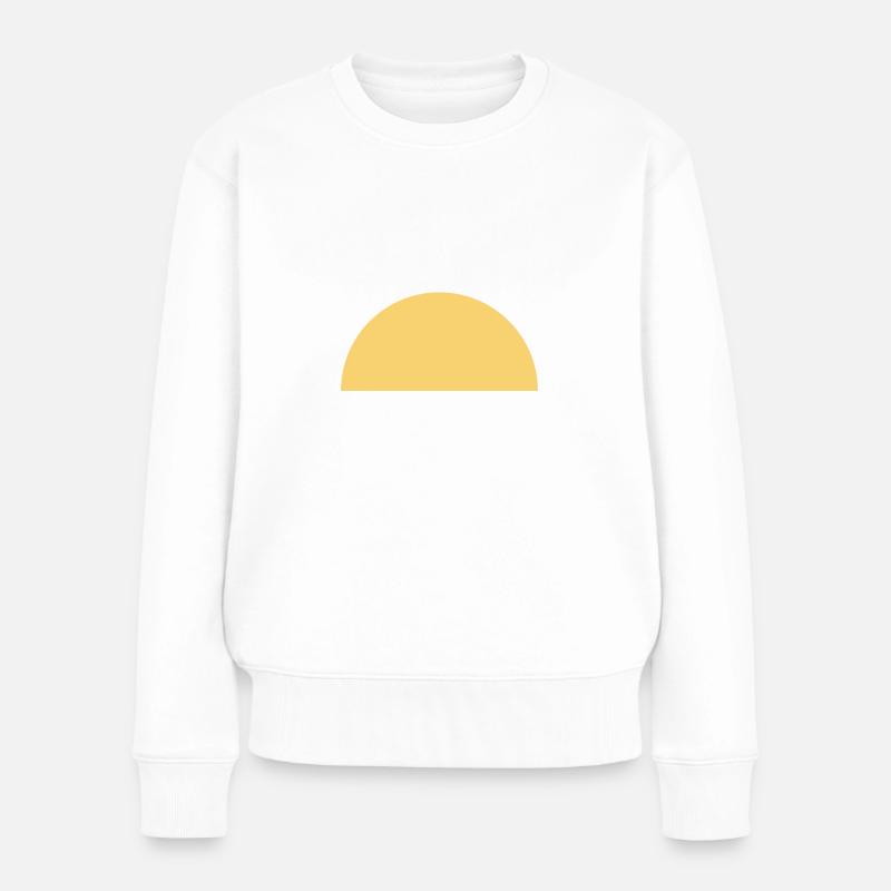 Pluto - semicircle yellow - Frauen Premium Bio Pullover - Weiß