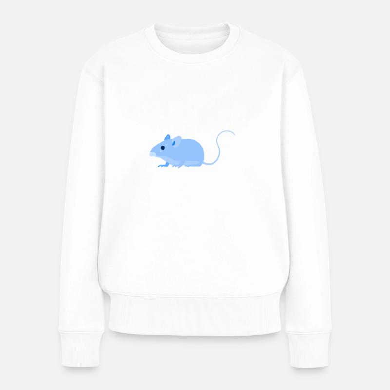 Urban - mouse - Frauen Premium Bio Pullover - Weiß