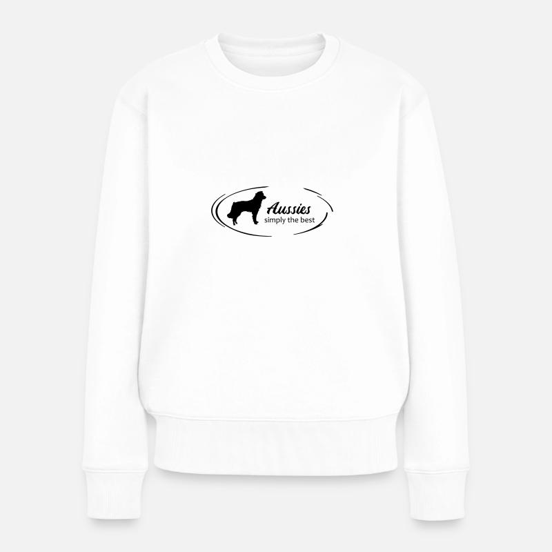 simply aussie - Frauen Premium Bio Pullover - Weiß