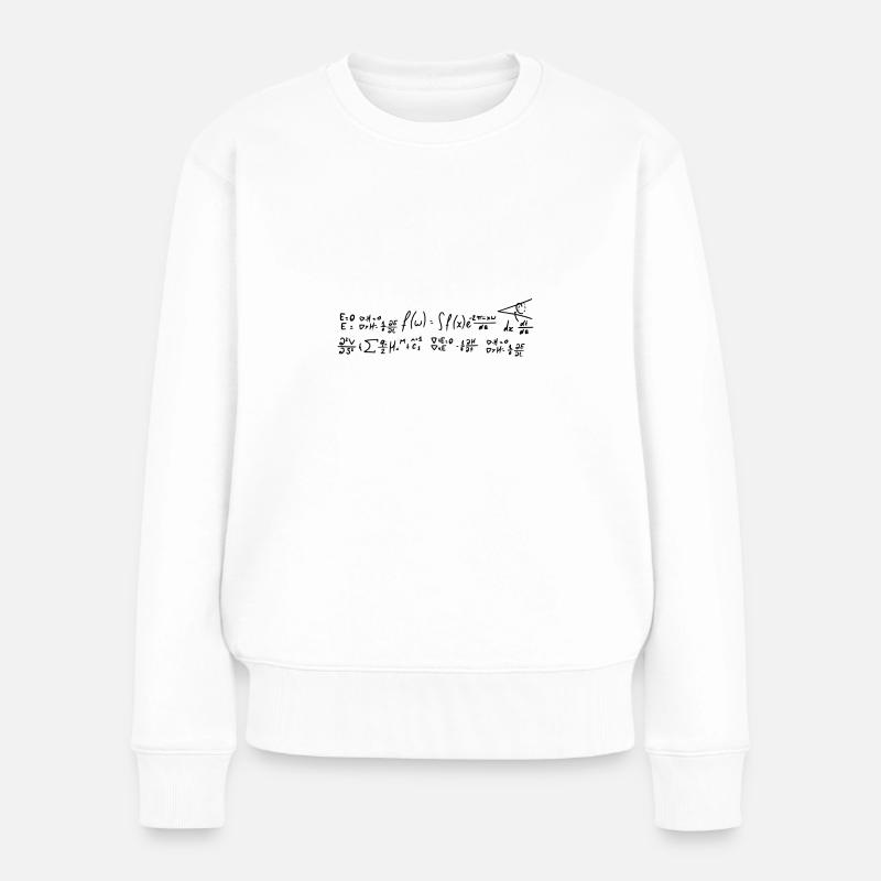 Mathe Formeln - Frauen Premium Bio Pullover - Weiß
