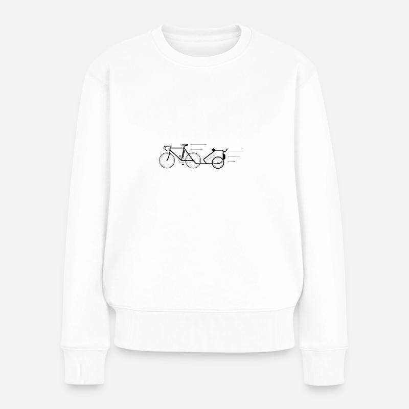 Remorque vélo de route enfant - Pull Premium bio Femme - blanc