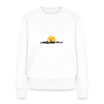 RÜGEN ÎLE D’OSTEE Phare Emblème - Pull Premium bio Femme - blanc - Devant - Julia (174cm)