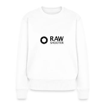 raw shooter - fotografie im RAW Format - Frauen Premium Bio Pullover - Weiß - Vorne - Julia (174cm)