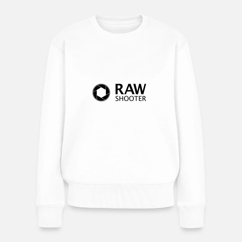 raw shooter - fotografie im RAW Format - Frauen Premium Bio Pullover - Weiß
