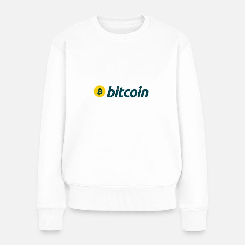 Bitcoin - Pull Premium bio Femme - blanc