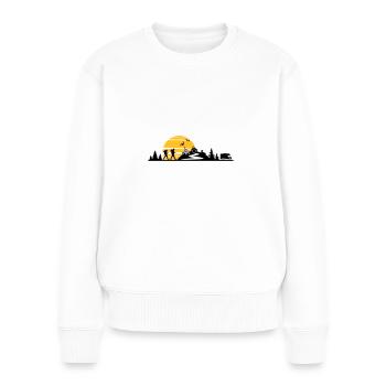 WANDERN Wanderer Forest Mountains Rv-rally - Women's Premium Organic Jumper - white - Front - Julia (174cm)