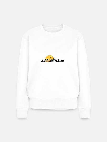WANDERN Wanderer Forest Mountains Rv-rally - Women's Premium Organic Jumper - white