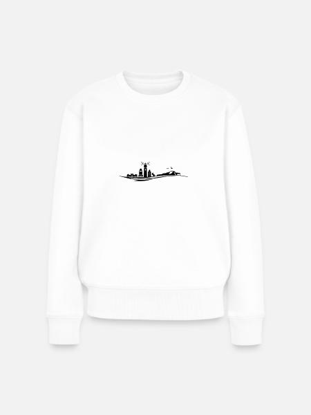 RÜGEN INSEL OSTEE Leuchtturm Wahrzeichen - Frauen Premium Bio Pullover - Weiß