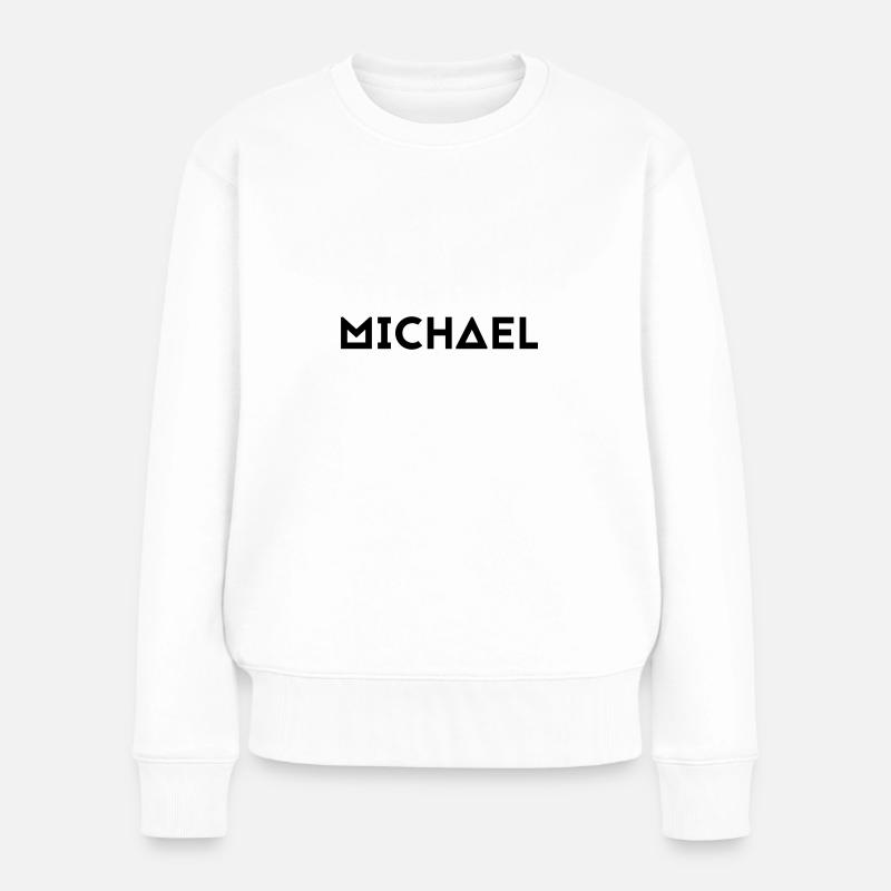 Prénom Michael - Pull Premium bio Femme - blanc