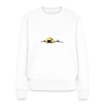 CAMPER BUS RV voiture soleil - Pull Premium bio Femme - blanc - Devant - Julia (174cm)
