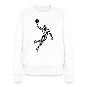 Symboles du joueur de basket-ball Joueur de basket-ball - Pull Premium bio Femme - blanc - Devant - Julia (174cm)