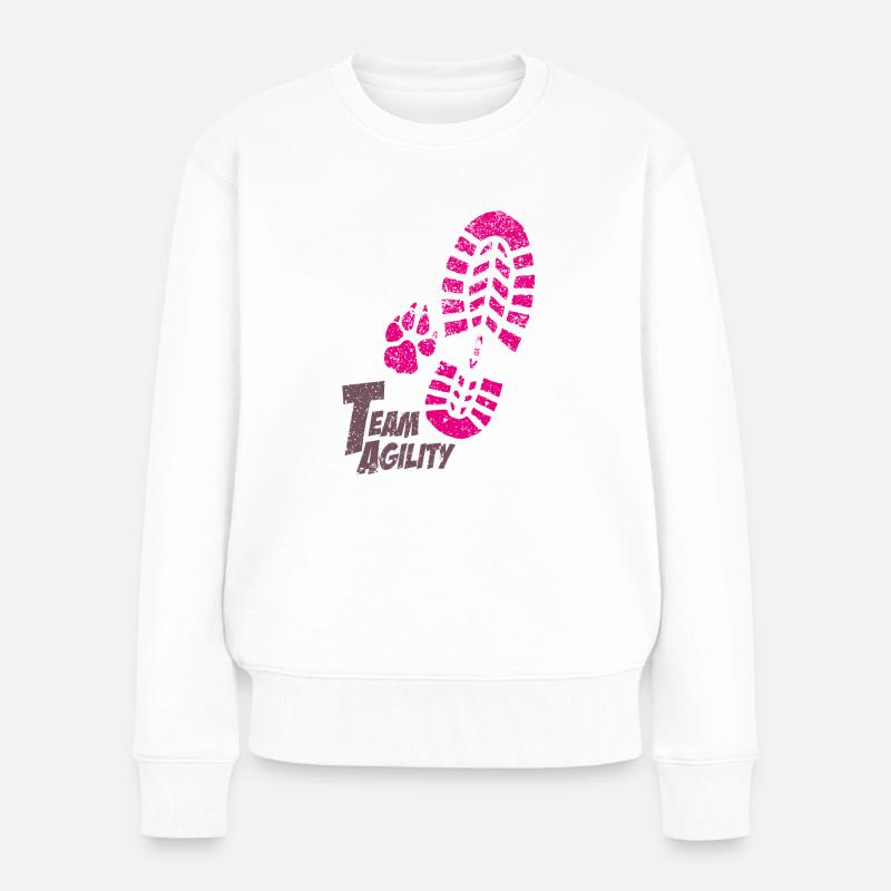 Team Agility pink - Pull Premium bio Femme - blanc