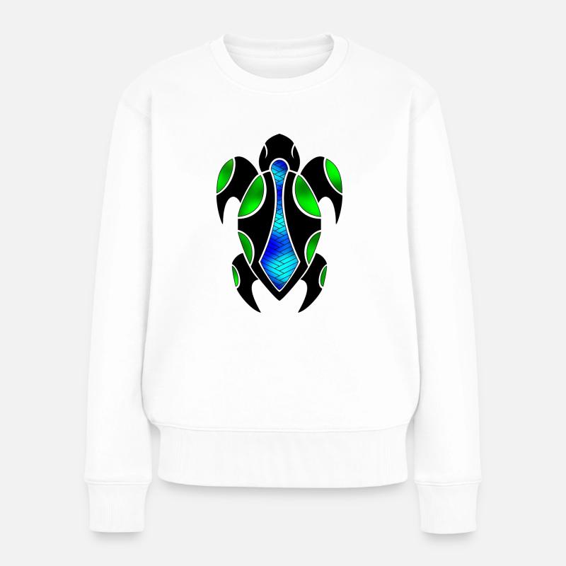 Polynesian tortoise - Women's Premium Organic Jumper - white