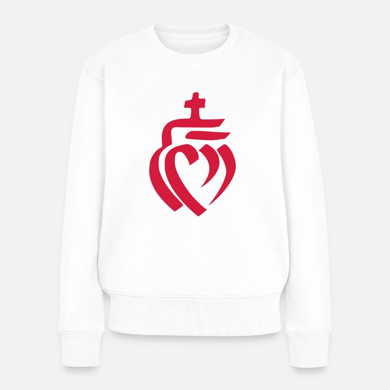 Herz Vendée Vendée - Frauen Premium Bio Pullover - Weiß