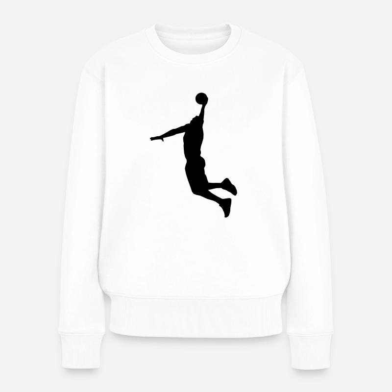Basketball - Frauen Premium Bio Pullover - Weiß