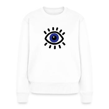 eye - Women's Premium Organic Jumper - white - Front - Julia (174cm)
