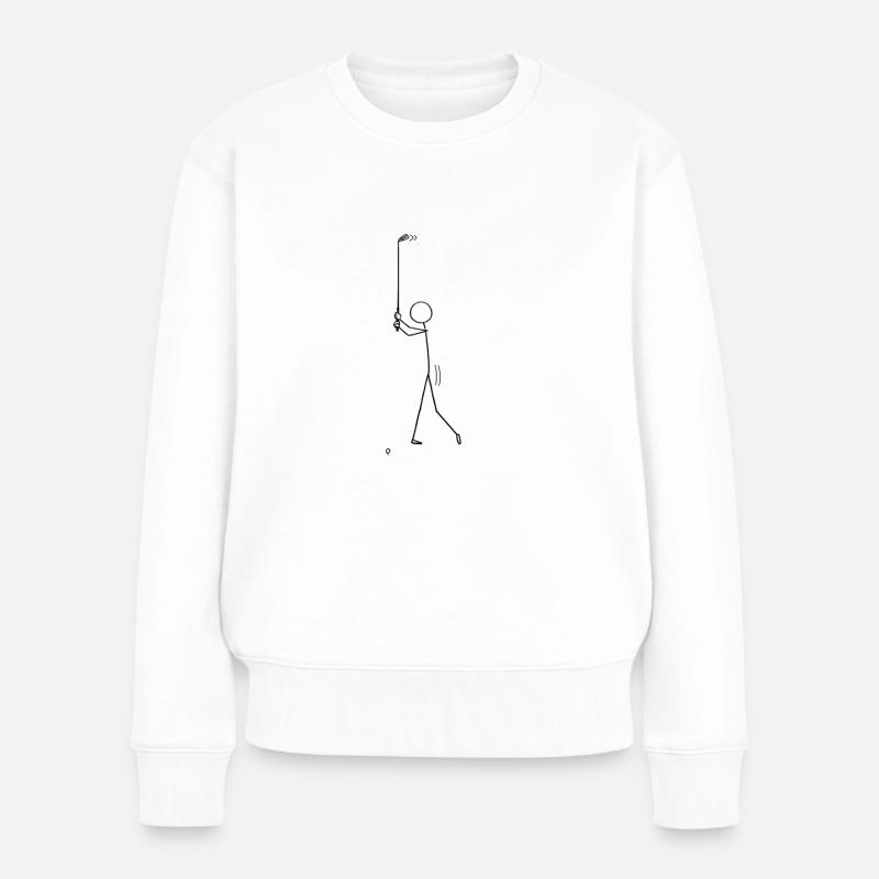Golf (Hole-in-One) - Frauen Premium Bio Pullover - Weiß