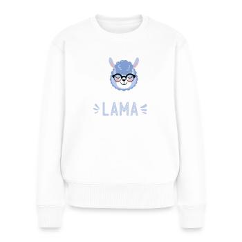 Steuerberaterin Lama Spruch Lustige Geschenkidee - Frauen Premium Bio Pullover - Weiß - Vorne - Julia (174cm)