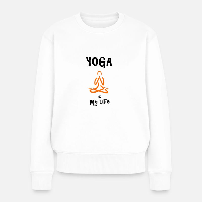 Yoga - Frauen Premium Bio Pullover - Weiß