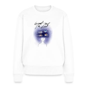 Lost in thought - Women's Premium Organic Jumper - white - Front - Julia (174cm)