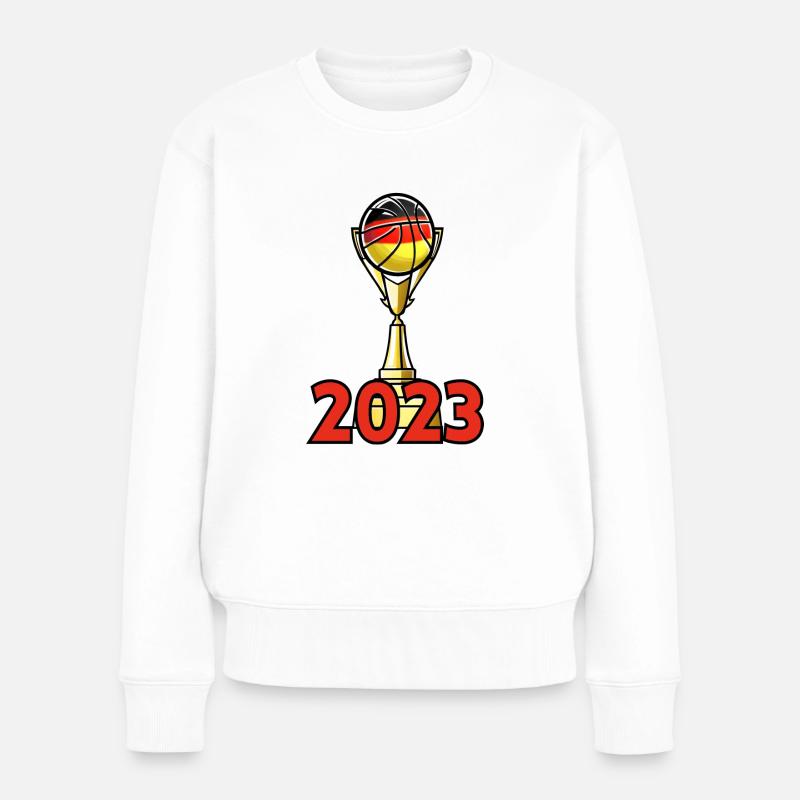 Basketball TShirt Weltmeister Geschenk 2023 Dunk - Frauen Premium Bio Pullover - Weiß