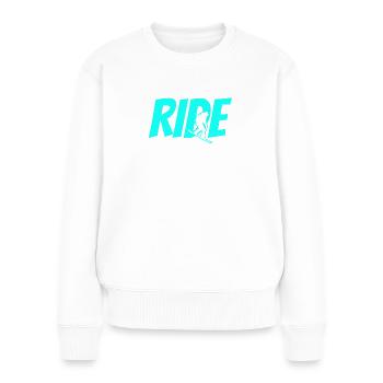 RIDE SNOWBOARDER - Frauen Premium Bio Pullover - Weiß - Vorne - Julia (174cm)