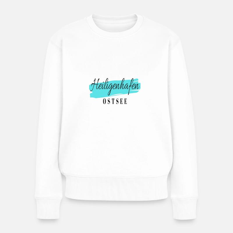Heiligenhafen Ostsee - Frauen Premium Bio Pullover - Weiß