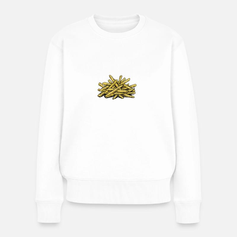 Pommes Design - Frauen Premium Bio Pullover - Weiß