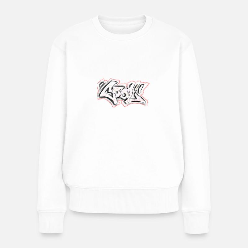 COOL Graffiti - Frauen Premium Bio Pullover - Weiß