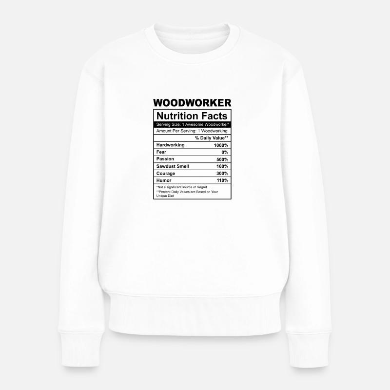 Tronçonneuse à bois Bûcheron Menuisier Escalade - Pull Premium bio Femme - blanc