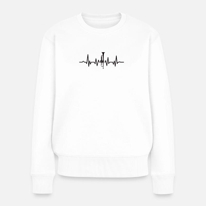 Trompete Orchester Musiker Trompeter Blasmusik - Frauen Premium Bio Pullover - Weiß