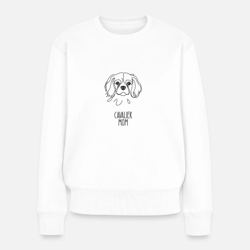 Sillet Line Art - Cavalier - Pull Premium bio Femme - blanc