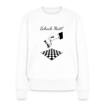 Chess Mat! Chess, game, board game, pieces - Women's Premium Organic Jumper - white - Front - Julia (174cm)