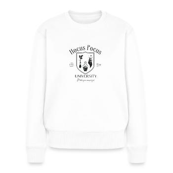 Hocus Pocus Uni - Halloween coat of arms for witches - Women's Premium Organic Jumper - white - Front - Julia (174cm)