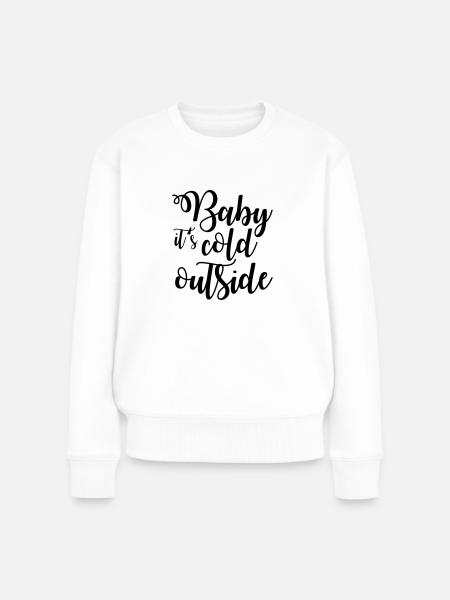 Kalt - Winter - Frauen Premium Bio Pullover - Weiß