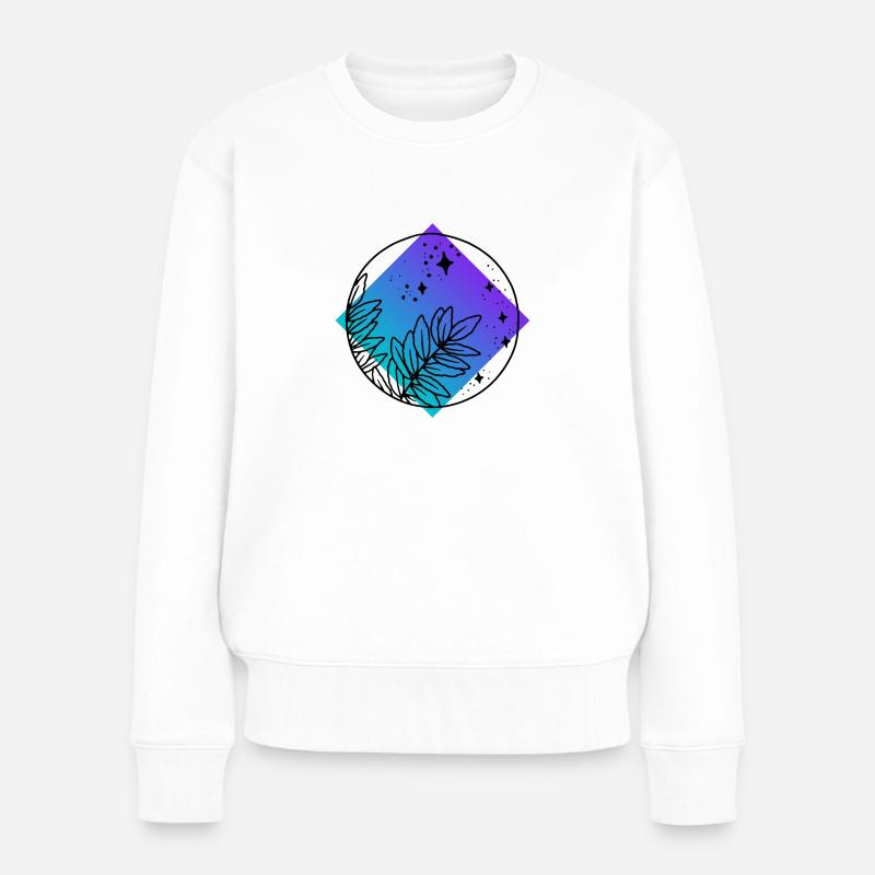 Stars and Leafs - Frauen Premium Bio Pullover - Weiß