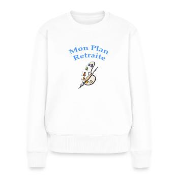 Mon plan Retraite Palette couleur - Pull Premium bio Femme - blanc - Devant - Julia (174cm)