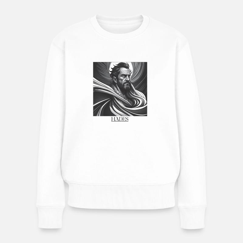 GREEK HADES - Frauen Premium Bio Pullover - Weiß