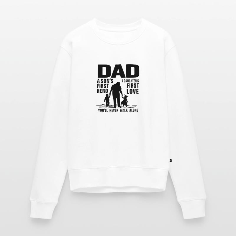 Papa, der erste Held eines Sohnes, die erste Liebe einer Tochter Frauen Premium Bio Pullover