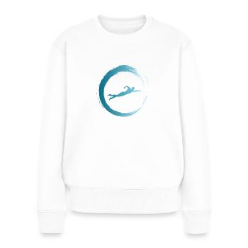 Schwimmer schwimmen Bademeister - Frauen Premium Bio Pullover - Weiß - Vorne - Julia (174cm)
