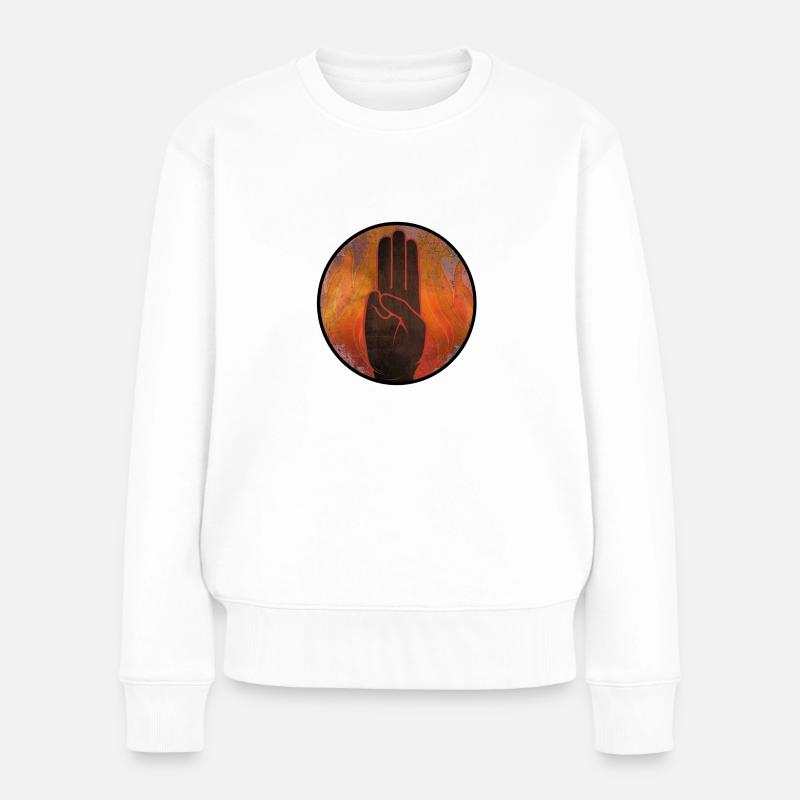 Hunger Games - Frauen Premium Bio Pullover - Weiß