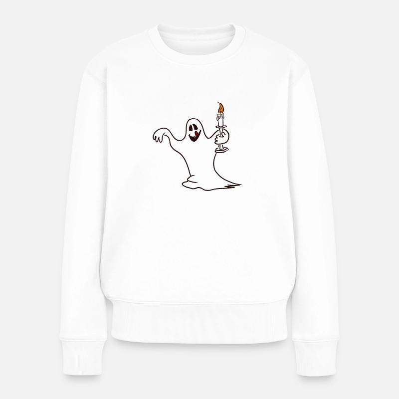 GHOST - Frauen Premium Bio Pullover - Weiß